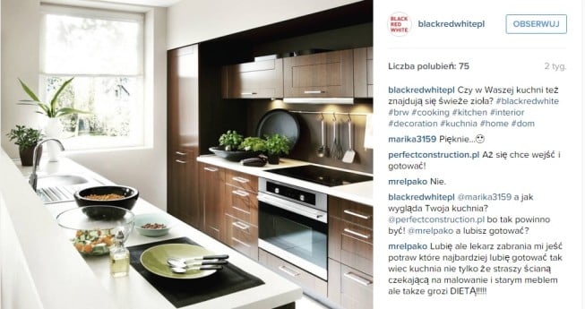 Black Red White, Instagram, kuchnia Family Line - Edan