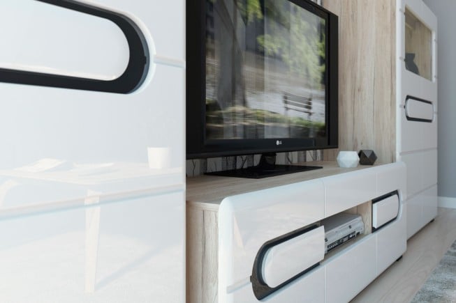  Black Red White, szafka RTV, kolekcja Byron