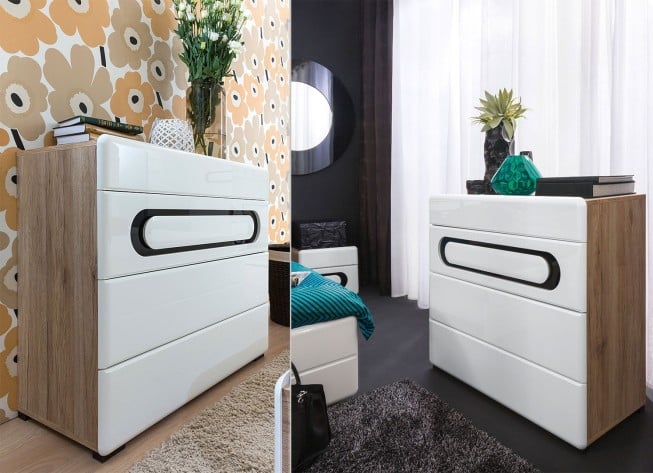 Black Red White, komoda, kolekcja Byron