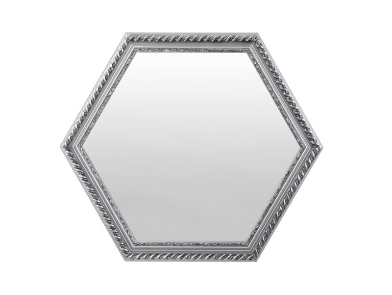 Lustro wiszące sześciokątne