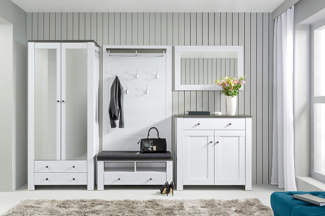  Black Red White, aranżacja przedpokoju, kolekcja mebli Antwerpen