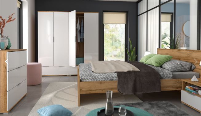 Ciemna ściana w sypialni – aranżacje