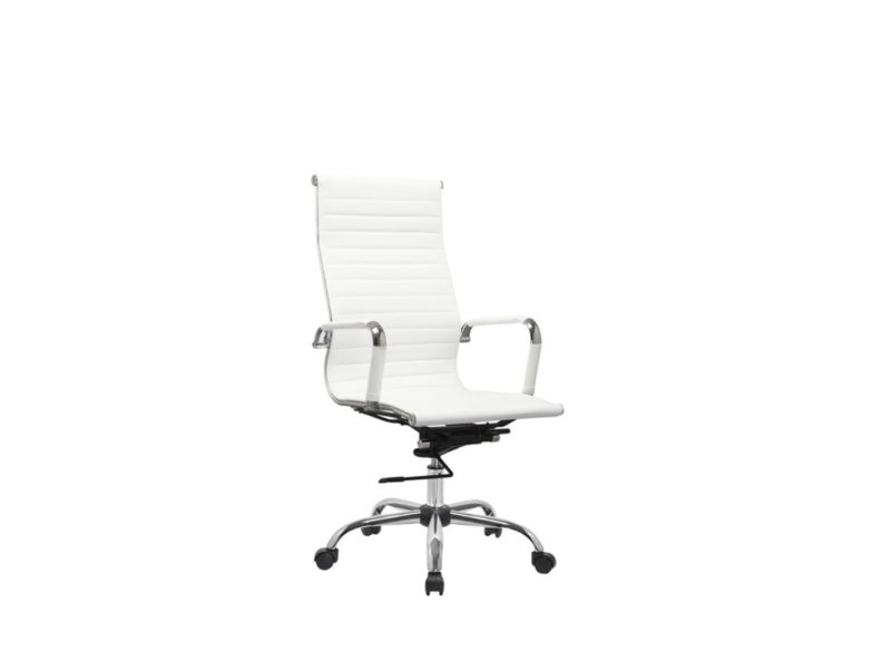 Fotel obrotowy biały Q-040