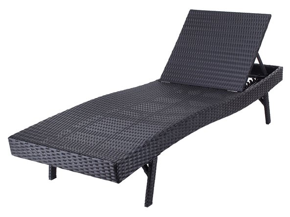 Leżak ogrodowy czarny 