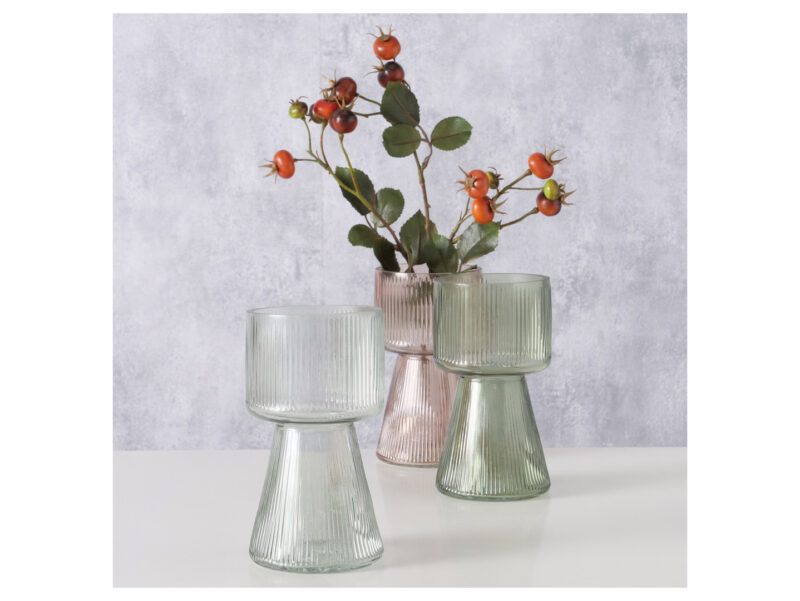 Wazon szklany 18 cm seledynowy