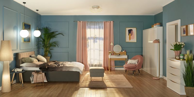 Fotel Grimsey na czarno-złotych nóżkach