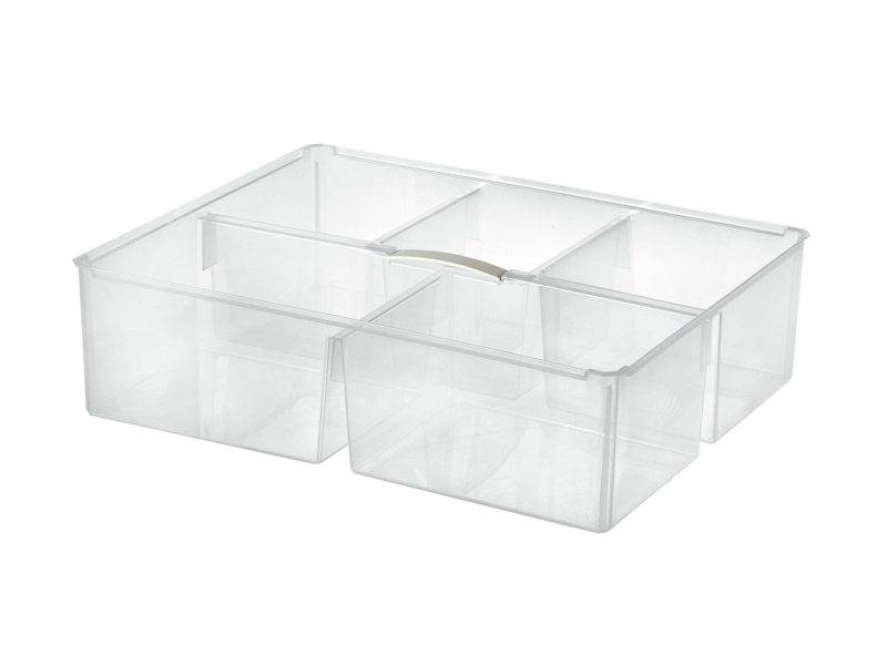 Transparentny organizer z rączką