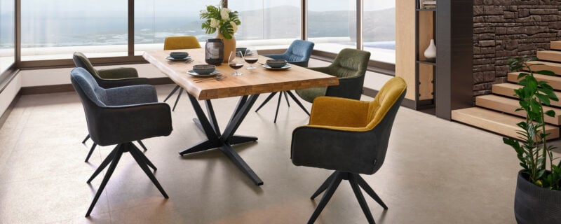 Krzesło tapicerowane Akita obrotowe