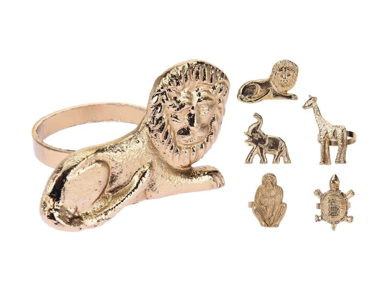 Pierścień do serwetek Gold Animals