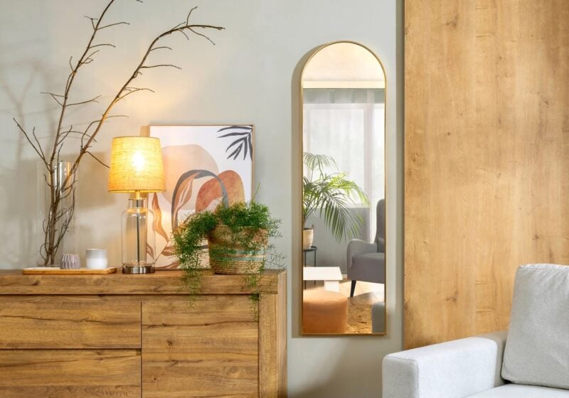 Lustro ścienne aluminiowe arkadowe