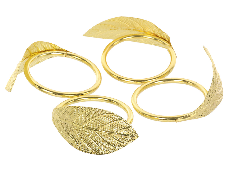 Obrączki na serwetki Liście 4szt. mix wzorów