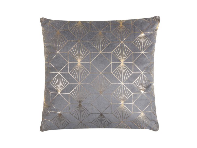 Poduszka dekoracyjna Galactica 45x45 cm szaro-złota