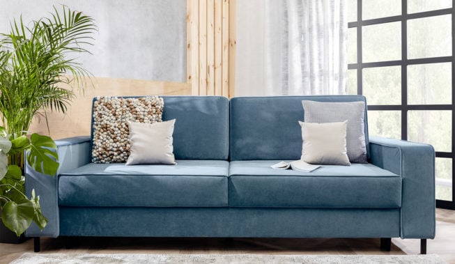 Spanie z psem a meble wypoczynkowe