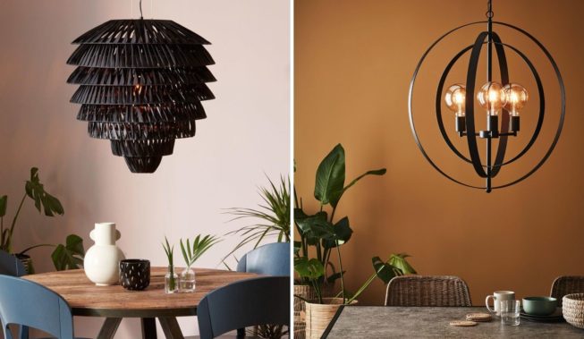 Lampy zarysowane geometrią