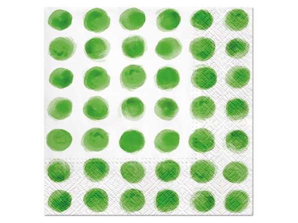 Serwetki Watercolors Dots Green