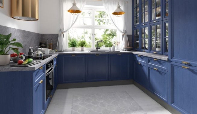 Granatowa kuchnia: zainspiruj się!
