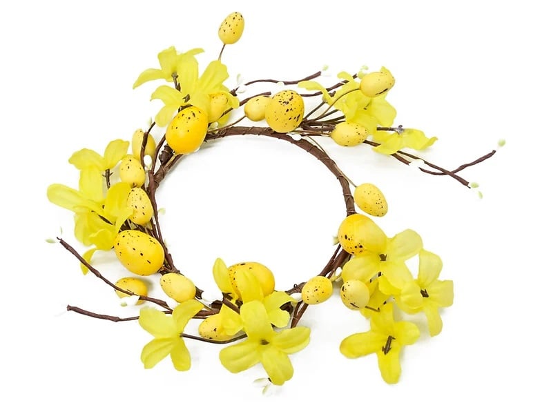 Sztuczny wianek dekoracyjny Forsycja