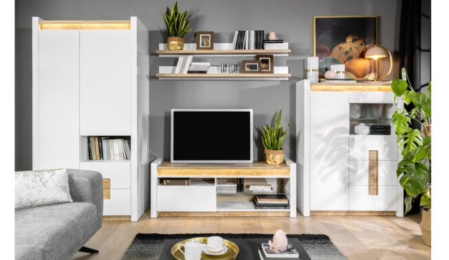 Nowoczesne meble do salonu – jakie są zalety mebli na wysoki połysk