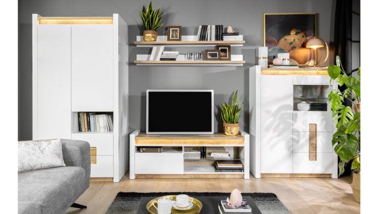 Nowoczesne meble do salonu na wysoki połysk