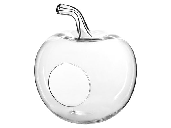 Świecznik szklany jabłko