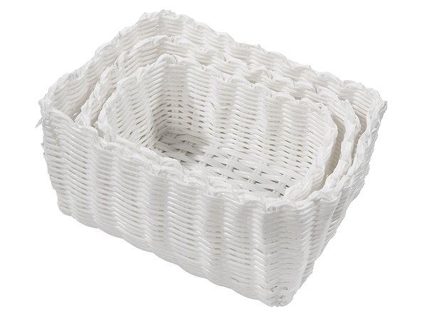 Komplet 3 koszy z technorattanu