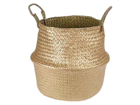 Kosz z trawy morskiej japandi