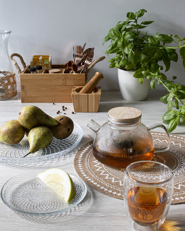 Moździerz, organizer, dzbanek do kuchni japandi