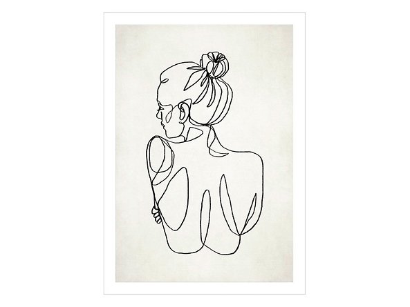 Plakat Line art Kobieta