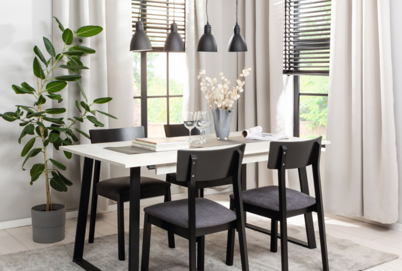 Biała jadalnia - aranżacje, które budzą zachwyt