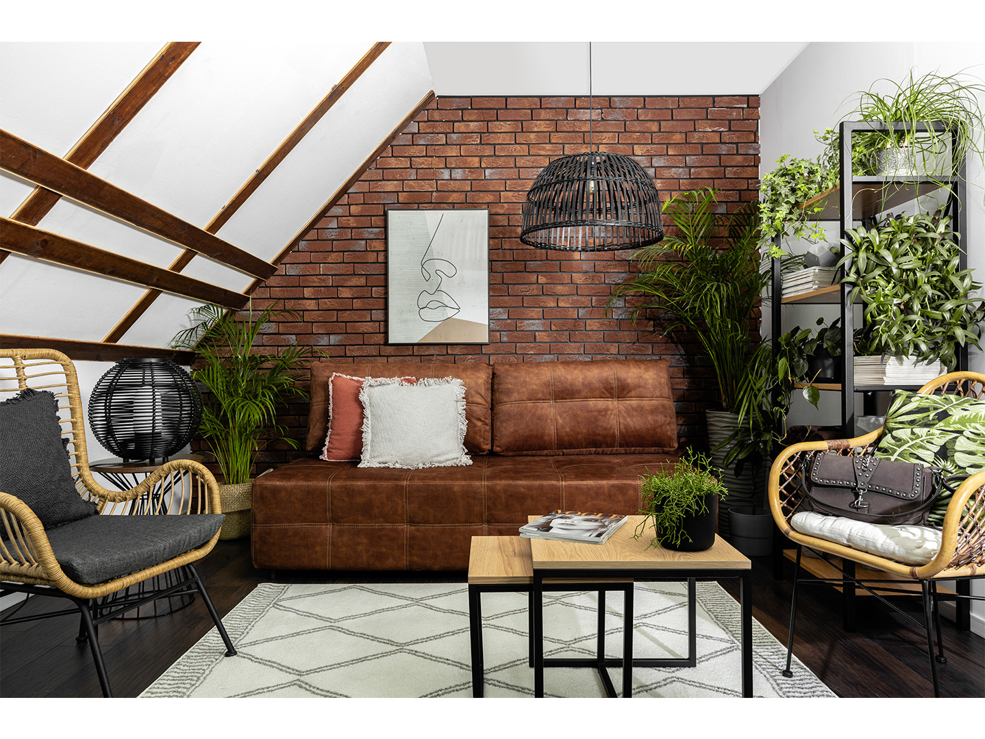 Salon na poddaszu - Sofa Zulia 