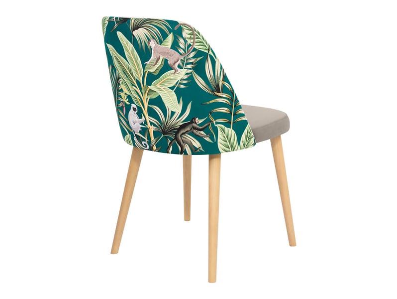 Krzesło Aka welurowe liście