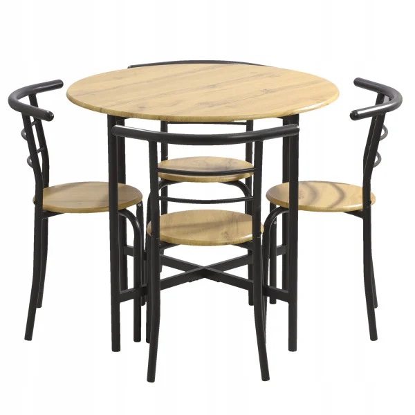 Zestaw mebli salon 4x krzesła + stół