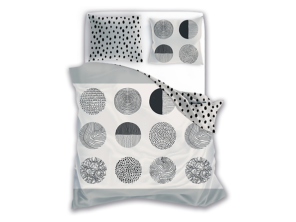 Pościel biało-czarna