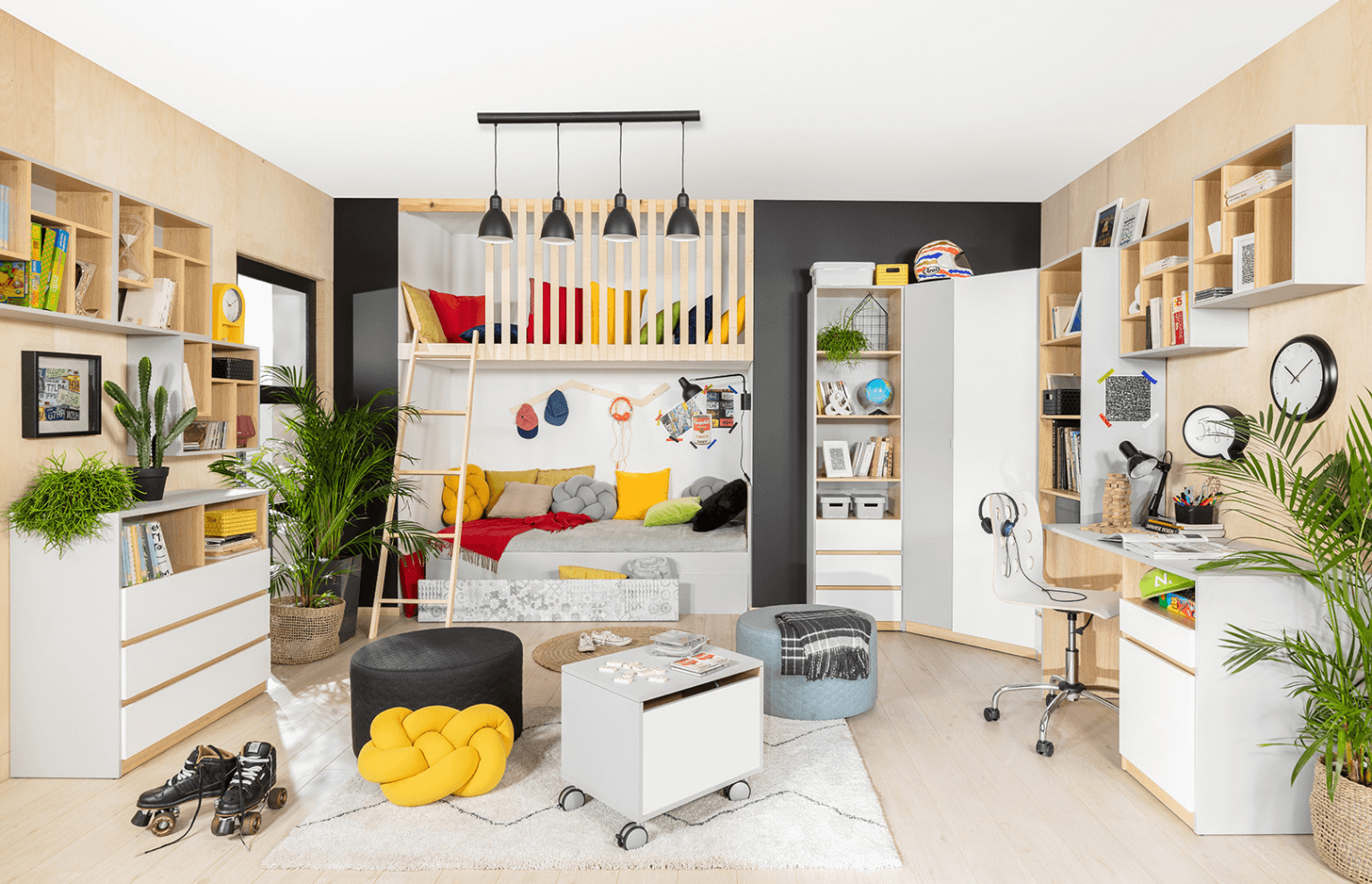 meblościanka w pokoju młodzieżowym