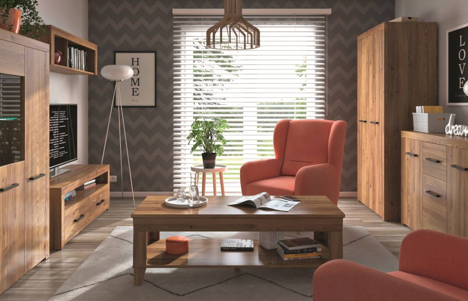 styl mid century salon