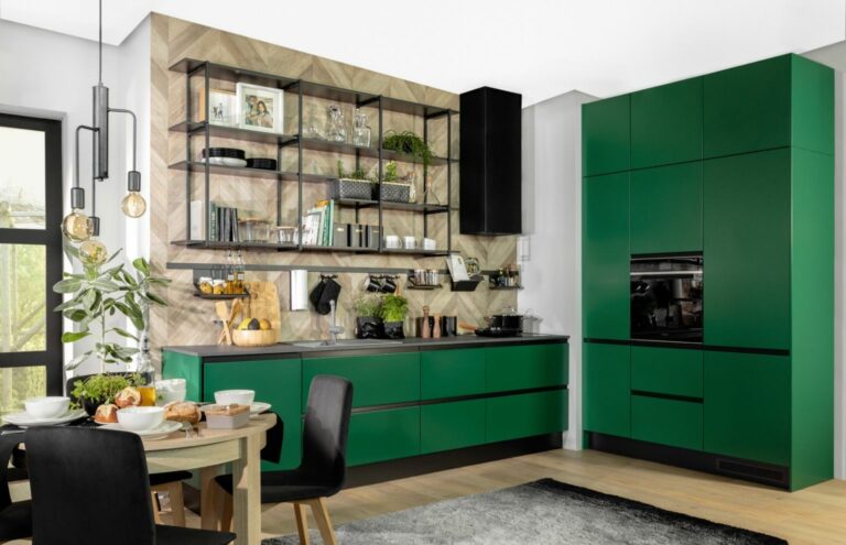 kuchnia w zieleni