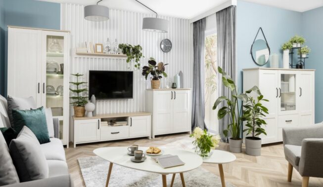 Niebieski salon – najmodniejsze aranżacje