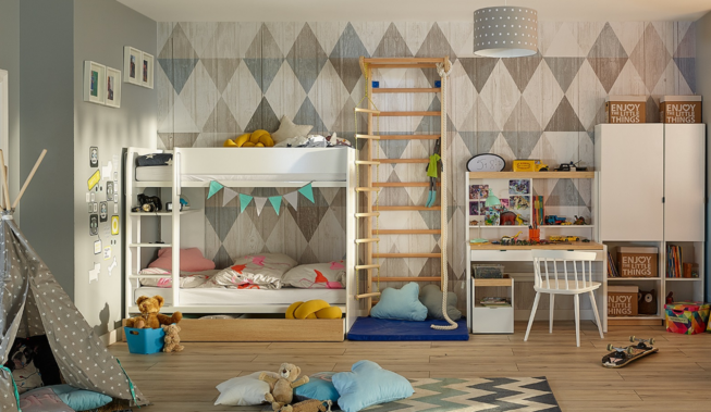 Mały pokój z łóżkiem piętrowym – jak go urządzić?