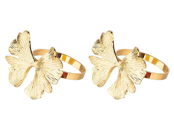 Komplet obrączek miłorząb