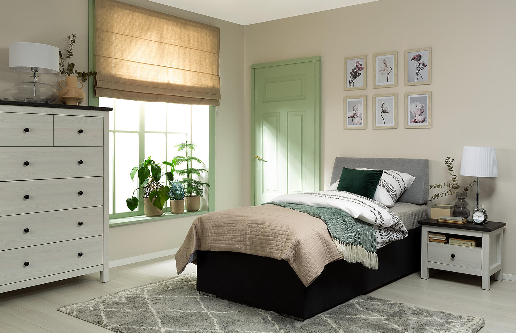 shabby chic sypialnia