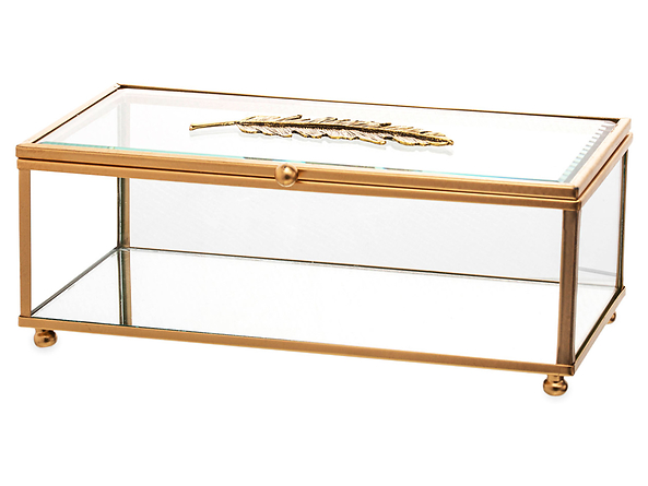 Szkatułka na biżuterię z liściem