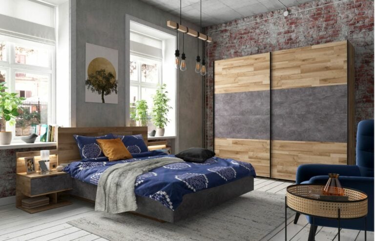 łóżko tyłem do okna