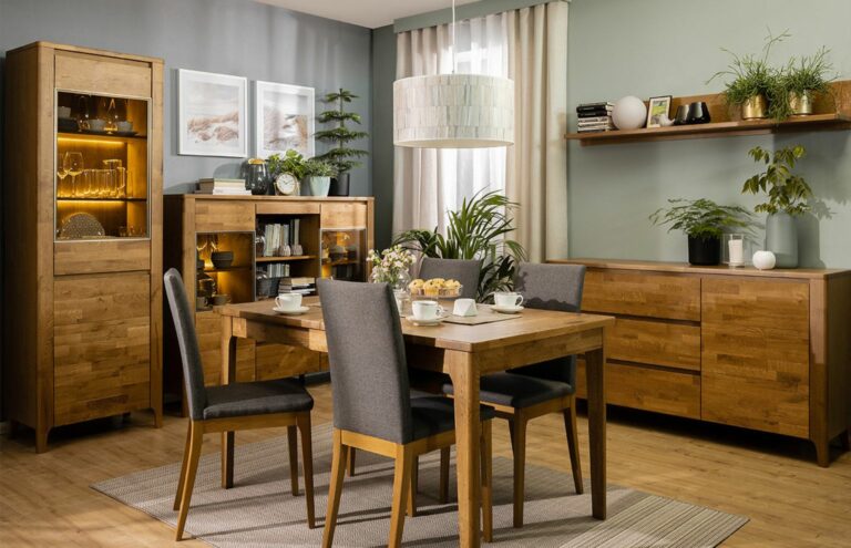 aranżacja stołu w salonie