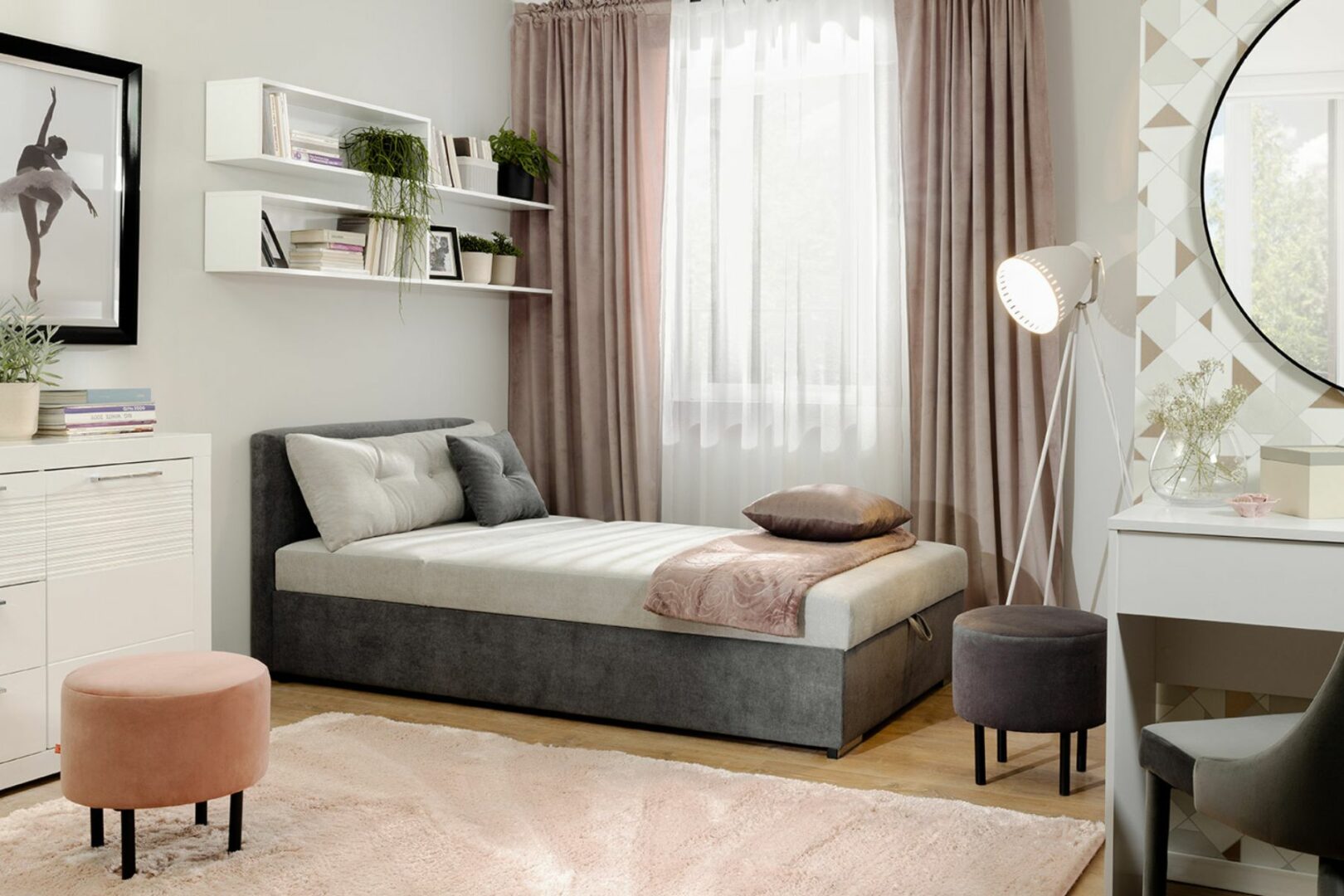 pokój młodzieżowy styl skandynawski