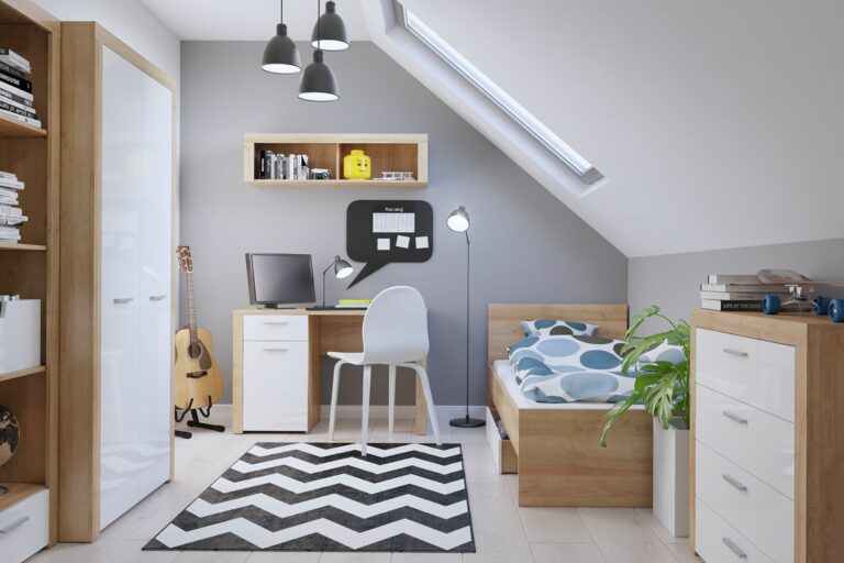 pokój młodzieżowy w stylu skandynawskim