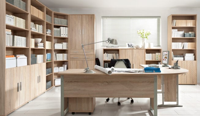 Meble dąb sonoma – aranżacje z Black Red White