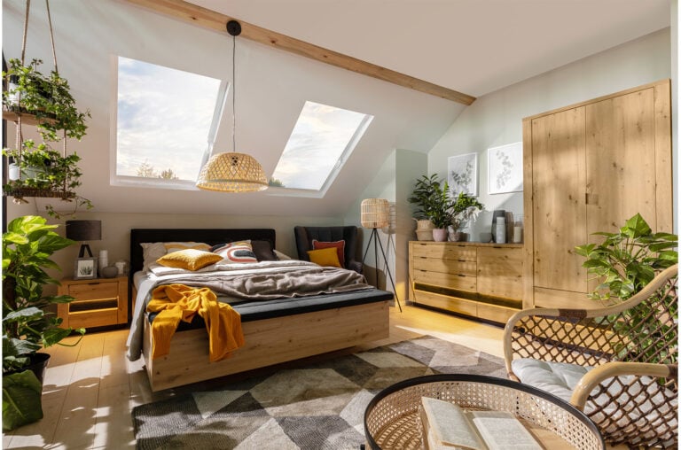 Aranżacja sypialni z kolekcją Ostia