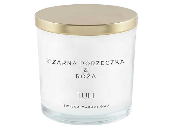 Świeca zapachowa Tuli: czarna porzeczka i róża