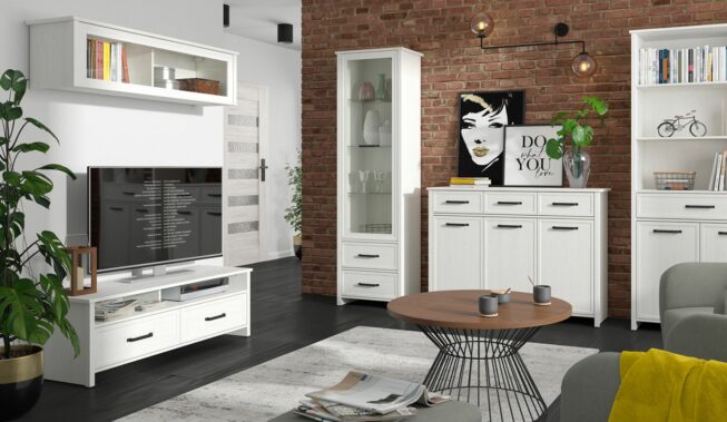 Salon z ciemną podłogą – aranżacje