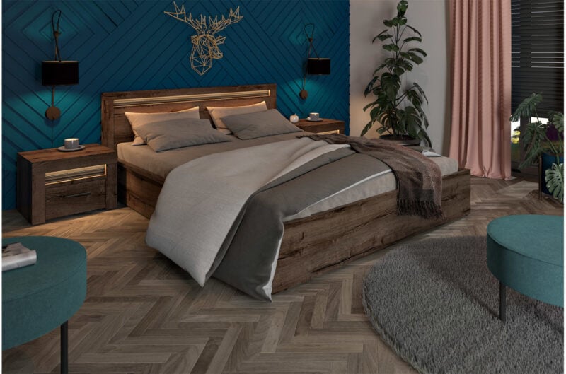 Kinkiety w sypialni - aranżacja z kolekcją Baylar